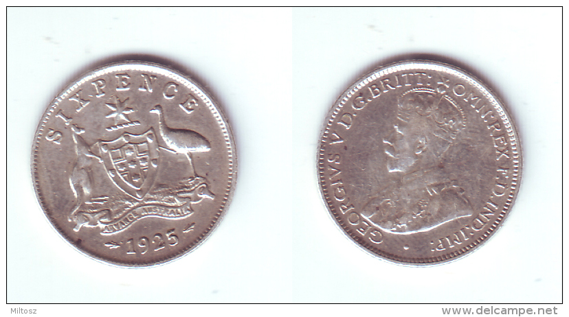 Australia 6 Pence 1925 - Sixpence