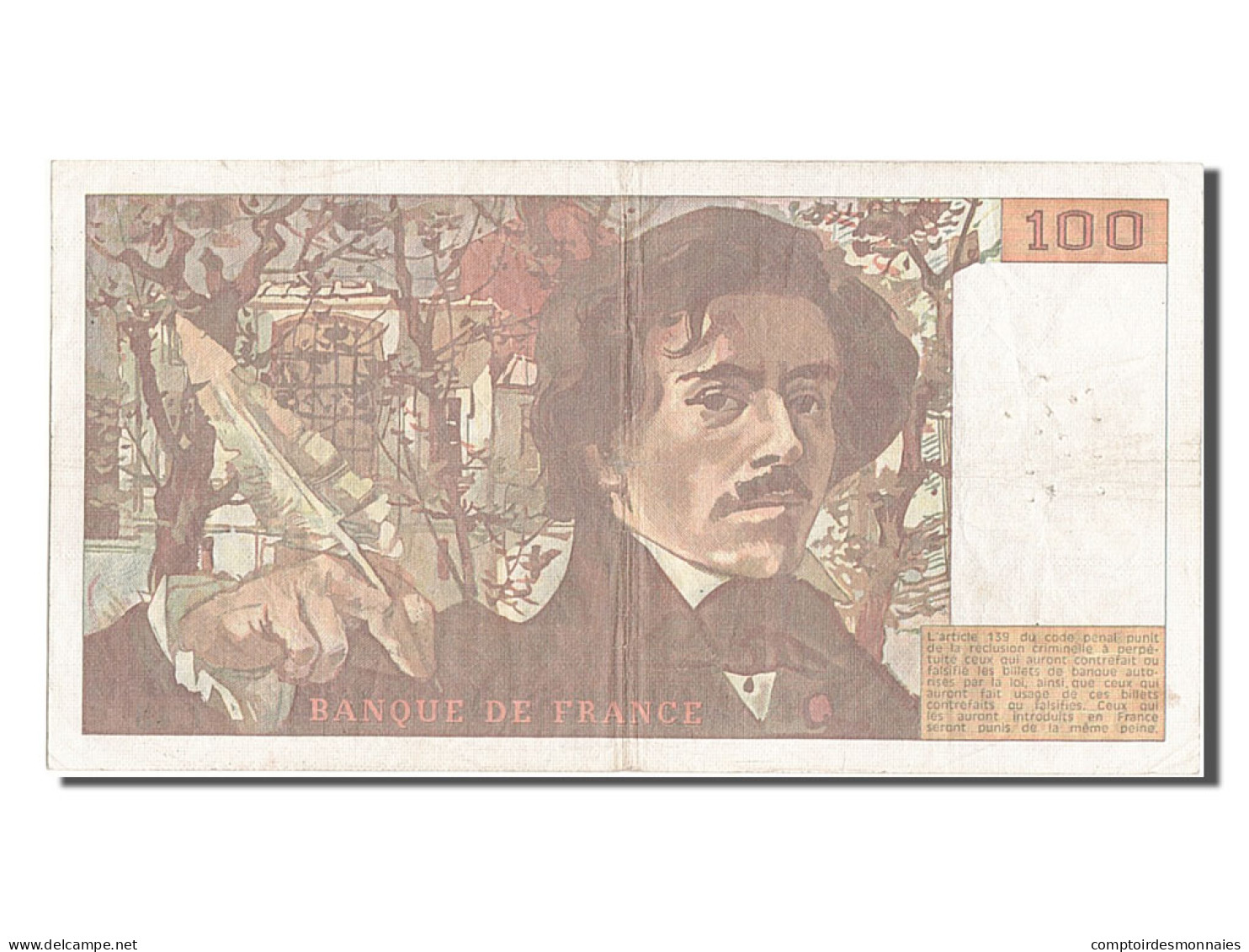 Billet, France, 100 Francs, 100 F 1978-1995 ''Delacroix'', 1981, TB - 100 F 1978-1995 ''Delacroix''