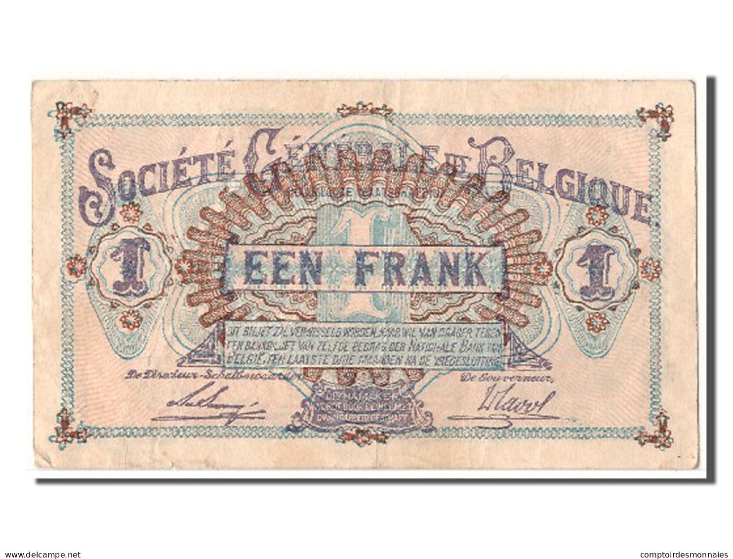 Billet, Belgique, 1 Franc, 1917, 1917-05-23, TTB+ - 1-2 Francos