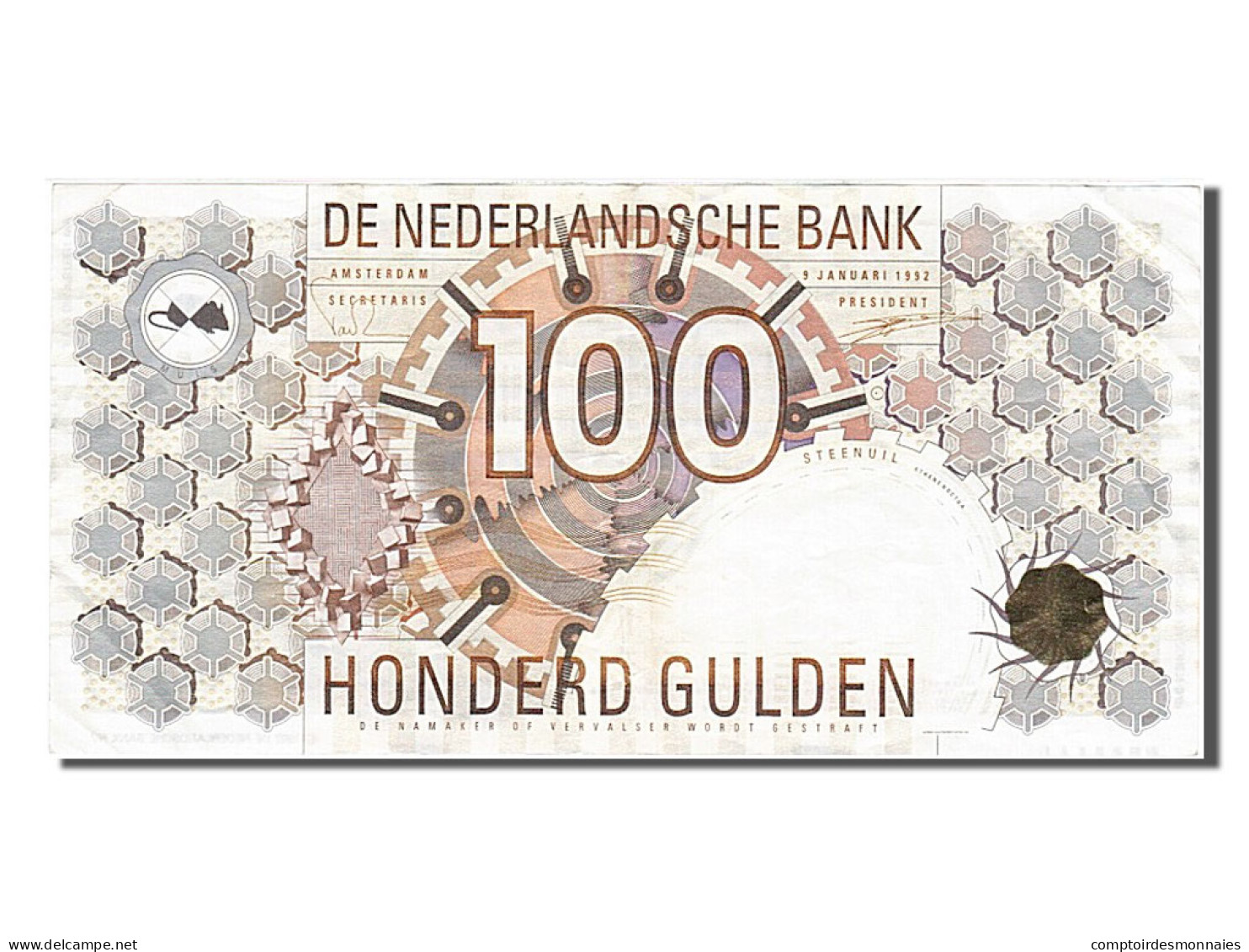 Billet, Pays-Bas, 100 Gulden, 1992, 1992-01-09, SUP - 100 Gulden