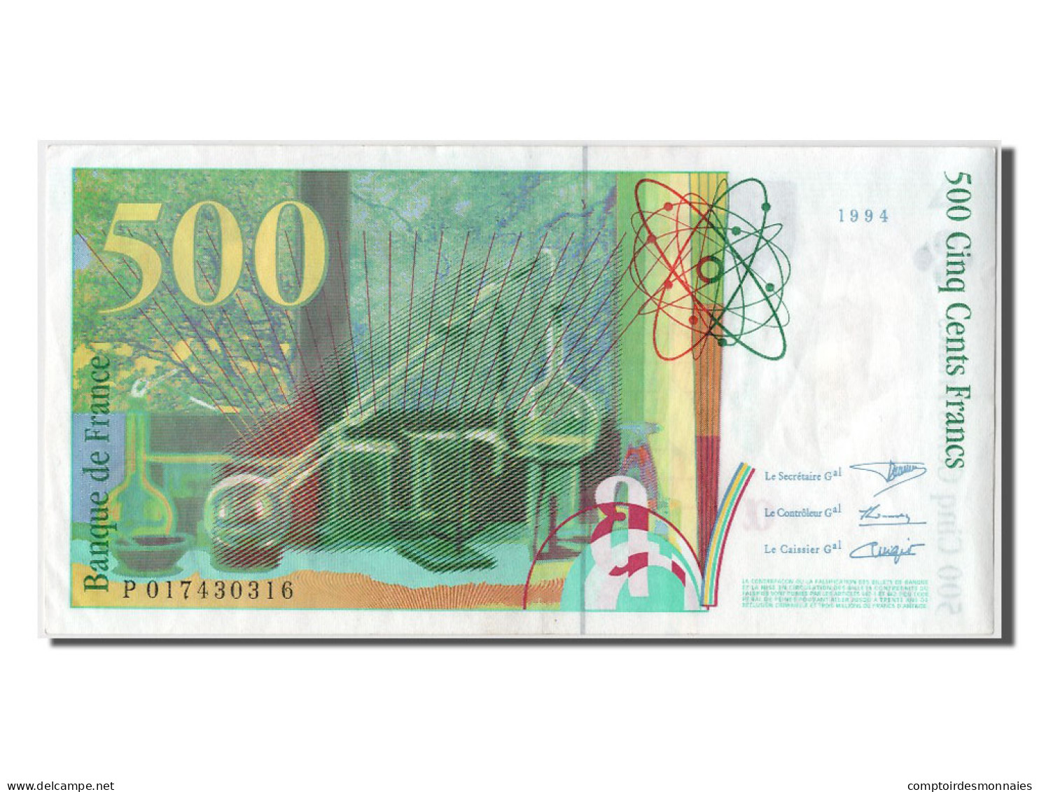 Billet, France, 500 Francs, 500 F 1994-2000 ''Pierre Et Marie Curie'', 1994 - 500 F 1994-2000 ''Pierre Et Marie Curie''