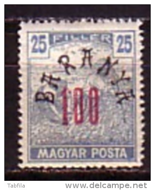 HONGRIE / BARANYA - 1919 - Timbres De Hongrie Surcharge " Baranya 100 " - 100/25 Fi * MH - Mi 54 - Baranya