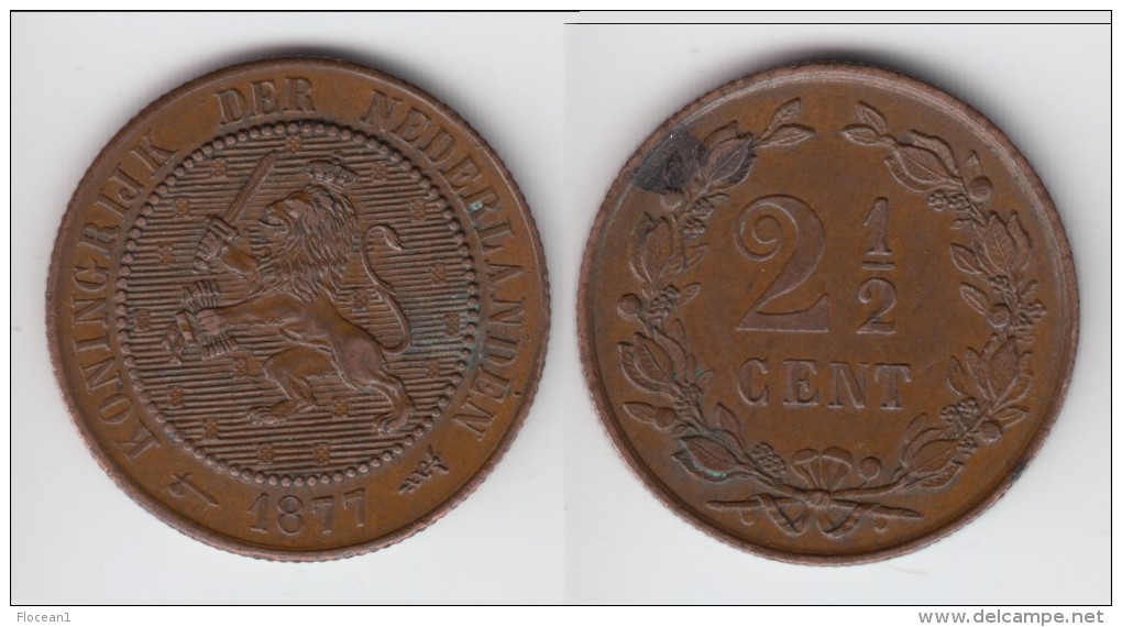 **** PAYS-BAS - NETHERLANDS - 2 1/2 CENT 1877 WILLEM III **** EN ACHAT IMMEDIAT - 1849-1890 : Willem III