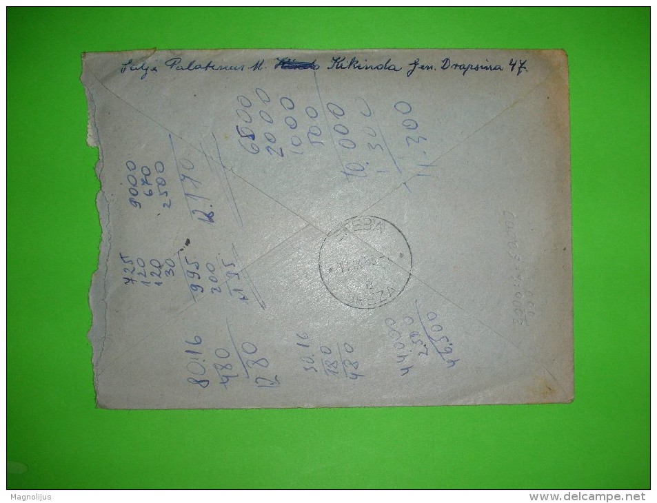 Yugoslavia FNRJ,letter,vintage Cover,additional TBC Tuberculosis Stamp,15 Dinar Franco - Covers & Documents