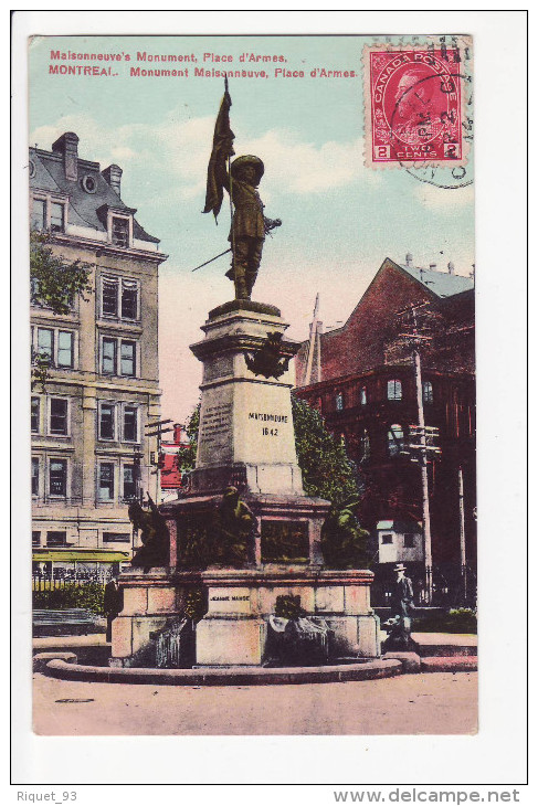 MONTREAL - Monument  Maisonneuve, Place D'Armes - Montreal