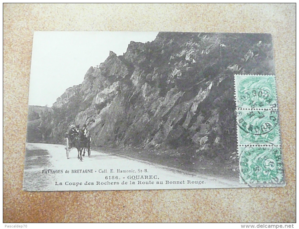 GOUAREC - La Coupe Des Rochers De La Route Au Bonnet Rouge - (Rare !) - Gouarec