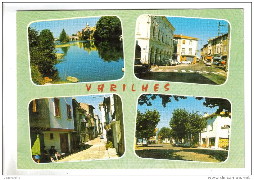 CPM VARILHES (Ariège) - 4 Vues : Bords Ariège, Place De La Mairie, Vieille Rue, Allées - Varilhes