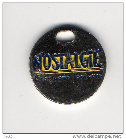 Jeton  De  Caddie  NOSTALGIE  C' Est  Pour  Toujours  Verso  Sofrec  Paris - Trolley Token/Shopping Trolley Chip