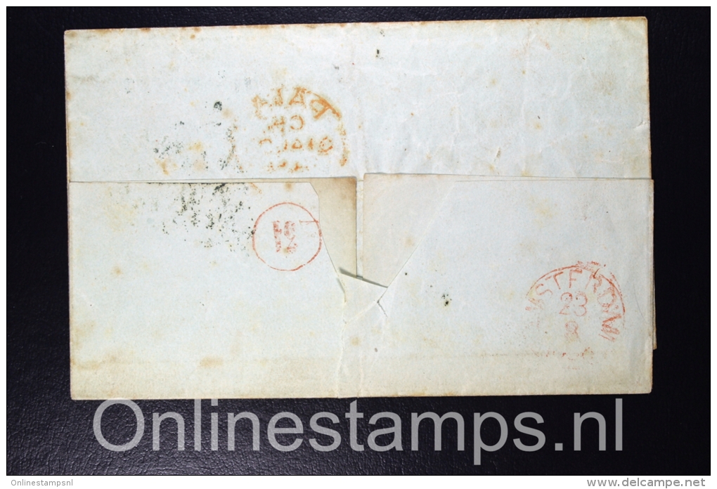 Great Brittain 1848 Cover From Belfast  Via France To Amsterdam The Netherlands, Nice Cancels - Postmark Collection