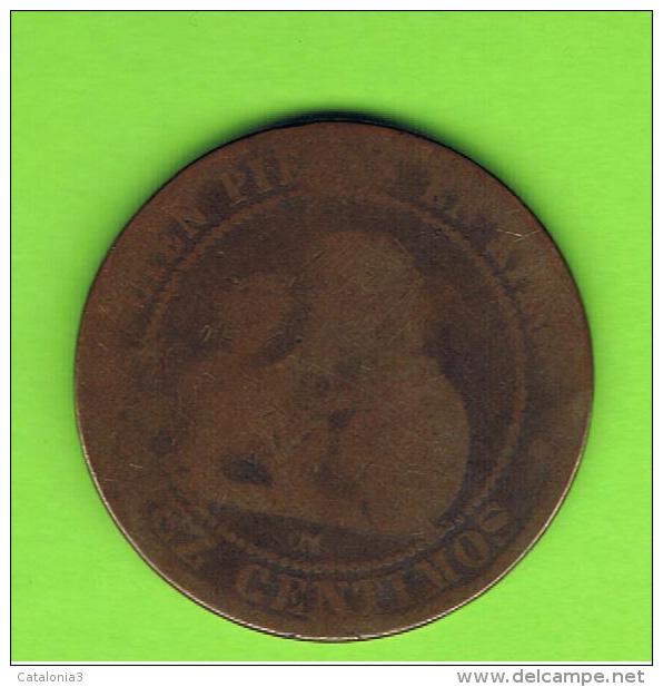 ESPAÑA   -  Gobierno Provisional 10 Centimos 1870 Patina - Premières Frappes