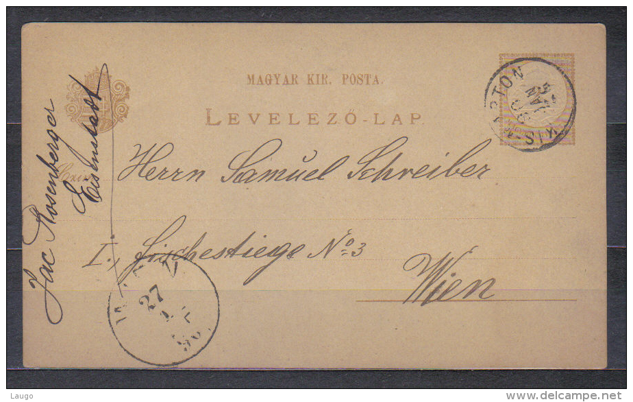 Hungary Postal Stationery Card , Posted 1890 Kis-Marton To Wien  , Quatity See Scan - Briefe U. Dokumente