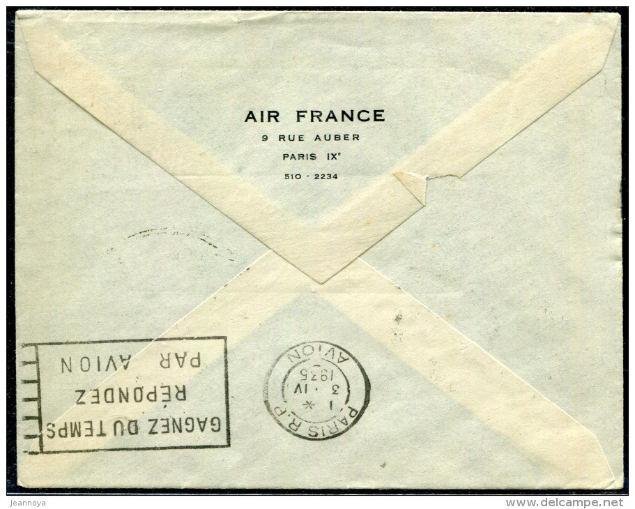 FRANCE - N° 279 + 284A / LETTRE D´AJACCIO LE  2/4/1935, 1er. VOL AJACCIO PARIS DU 2/4/1935, MULLER N° 349 - TB - Premiers Vols