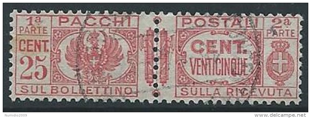 1927-32 REGNO USATO PACCHI POSTALI 25 CENT - ED428 - Colis-postaux