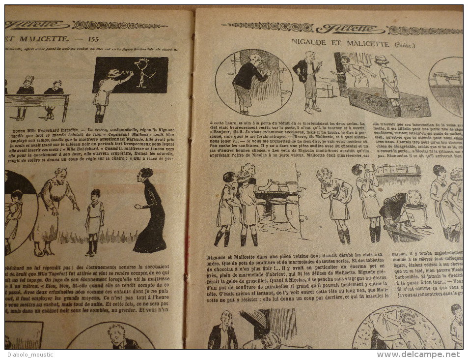 1932 Revue "FILLETTE" :de Belles Histoires à Suivre Et Aussi Ponctuelles Comme Celle-ci  : JACQUOT LE PERROQUET VERT - Fillette