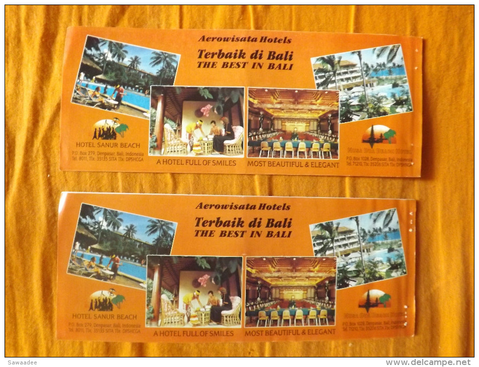 BILLET DE TRANSPORT - AVIATION - INDONESIE - GARUDA INDONESIAN AIRWAYS - LOT DE 2 - 1986 - Welt