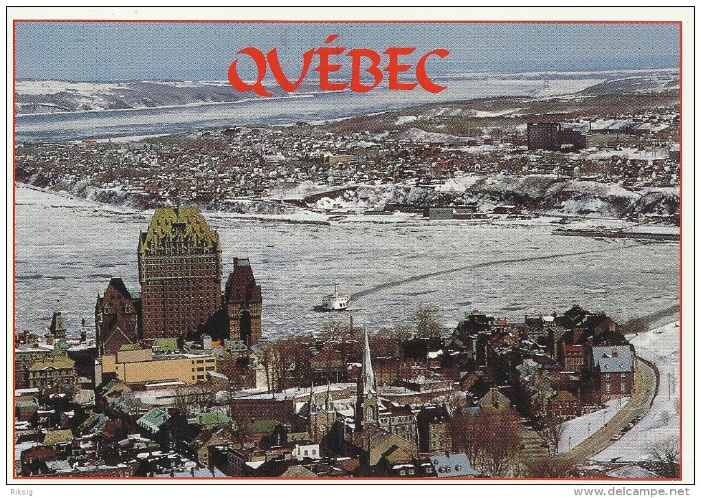 Winter Scene - In The Background: City Of Levis.     Quebec    Canada   # 03331 - Levis