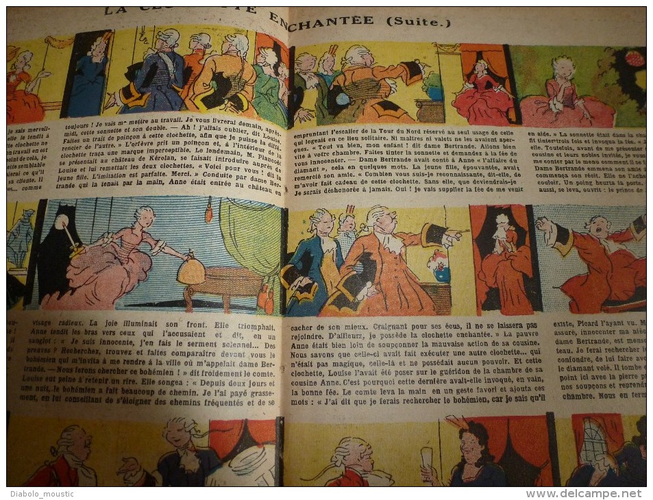 1932  Journal  "FILLETTE"  Histoires à Suivre Et Aussi Ponctuelles: LE PIGEON DE LILI PAPILLON DE LA FONTAINE MEDICIS. - Fillette