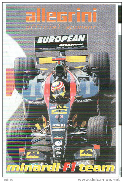 MINARDI F1 TEAM, ALLEGRINI OFFICIAL SPONSOR, - Car Racing - F1