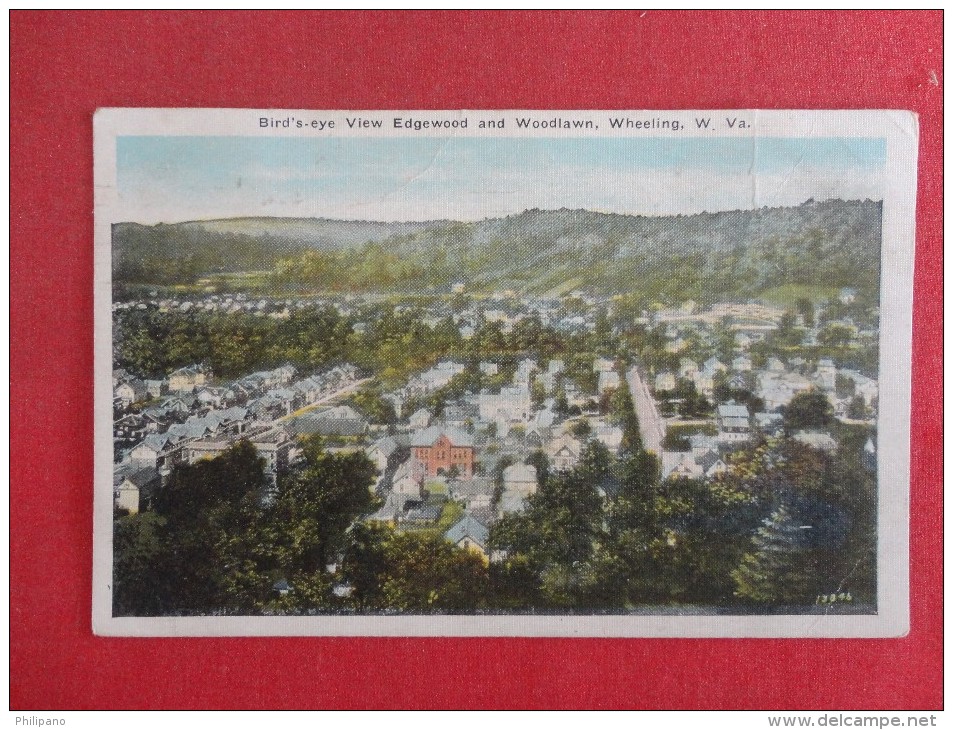 - West Virginia> Wheeling  Birds Eye Edgewood & Woodlawn 1923 Cancel Ref 1334 - Wheeling