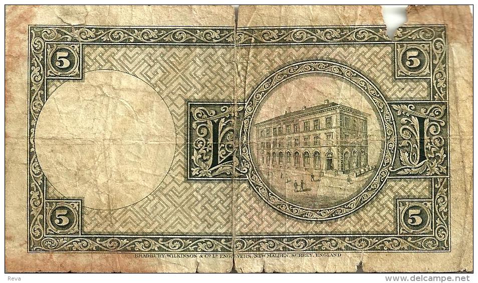 ICELAND 5 KRONUR GREEN MAN FRONT & BUILDING BACK DATED LAW OF 15-04-1928 VG P.32a READ DESCRIPTION !! - Islande