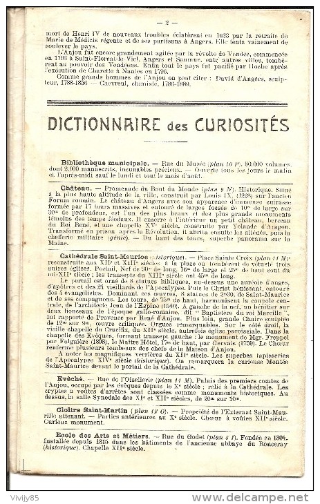 49 - ANGERS - Plan Guide Historique édition 1919/1920 Pas Très Courant - France