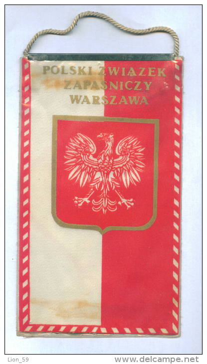 W121 / SPORT - Championship 1978 MILICZ  Wrestling Lutte Ringen  12.5 X 21.5 Cm. Wimpel Fanion Flag  Poland Pologne - Sonstige & Ohne Zuordnung