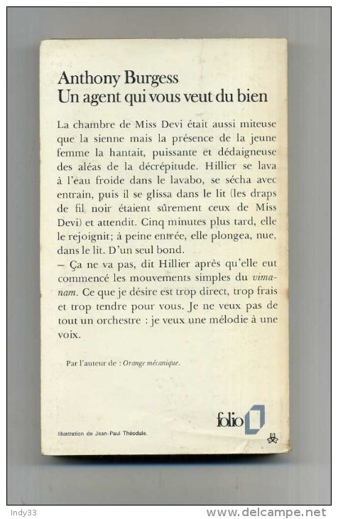 - UN AGENT QUI VOUS VEUT DU BIEN . PAR A. BURGESS . COLLECTION FOLIO GALLIMARD 1973 . - Other & Unclassified