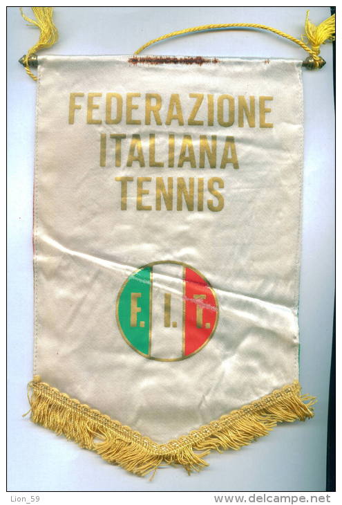 W148 / AUTOGRAPH - SPORT Federazione Italiana Tennis - 15.5 X 23 Cm Wimpel Fanion Flag Italia Italy Italie Italien - Autógrafos