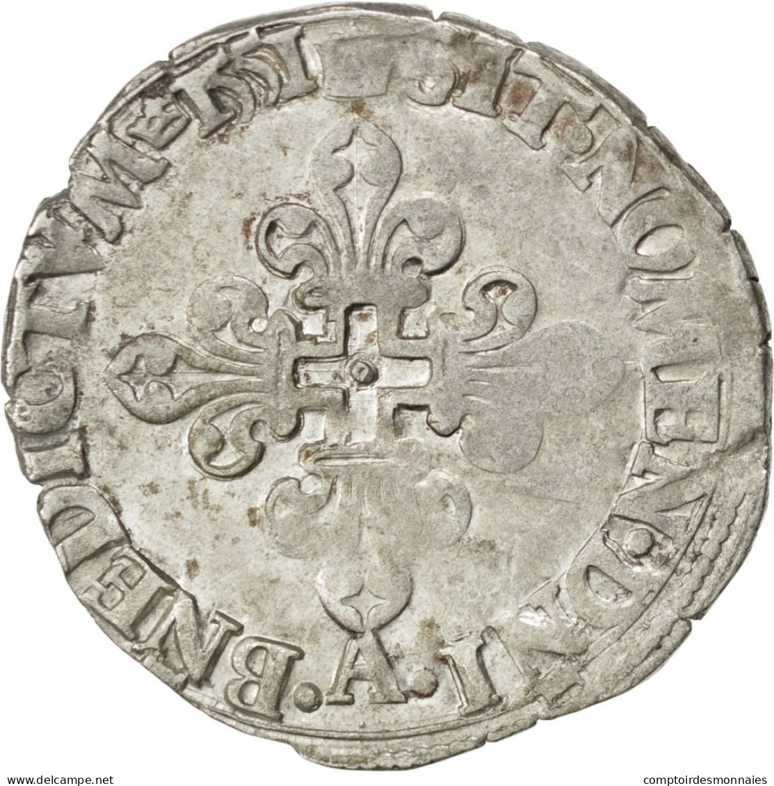 Monnaie, France, Half Groat, 1551, Paris, TTB, Billon, Sombart:4458 - 1547-1559 Henry II