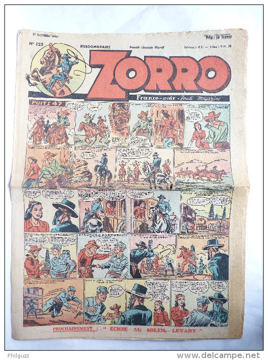 PERIODIQUE ZORRO N°125 - JEUDI MAGAZINE - 1948 - Zorro