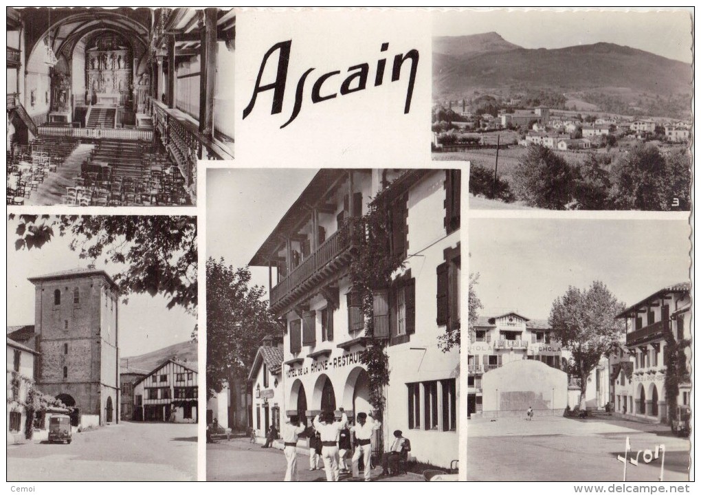 CPSM Multivues - ASCAIN (64)  - 1961 - Ascain