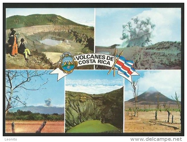 COSTA RICA VOLCANES Volcano Vulkane Poas Irazu Rincon De La Vieja Arenal 1978 - Costa Rica