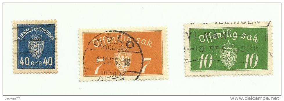 Norvège Service N°6, 11, 12 Côte 8.85 Euros - Dienstmarken