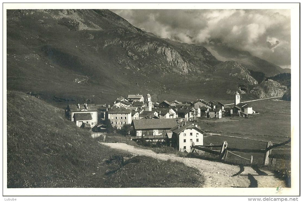 Bivio - Hotel Post, Dorfansicht           1933 - Bivio