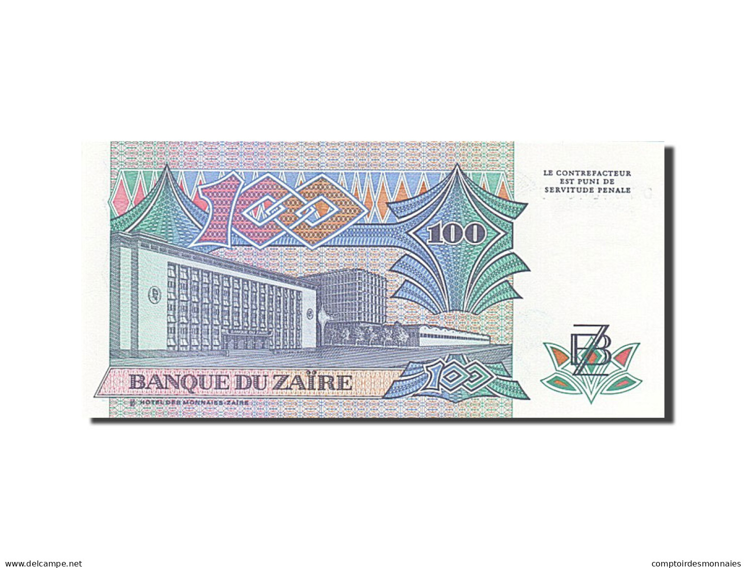 Billet, Zaïre, 100 Zaïres, 1988, 1988-10-14, NEUF - Zaire