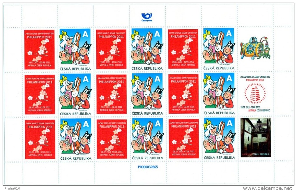 Czech Republic / Special Commemorative Souvenir Sheets (2011) Japan World Stamp Exhibition PHILANIPPON 2011 - Blocks & Sheetlets