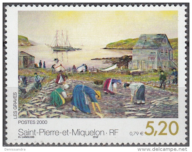 Saint-Pierre & Miquelon 2000 Yvert 709 Neuf ** Cote (2015) 2.75 Euro Les Graves De Francine Langlois - Neufs