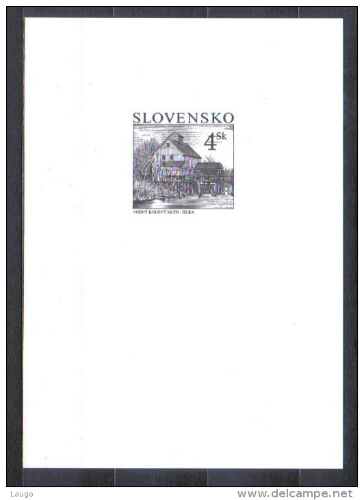 Slovakia Blackprint  Water Mill Jelka 1997 - Storia Postale