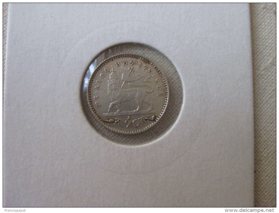 Gersh 1/20 Birr 1895 EE Almost Uncirculated - Ethiopia