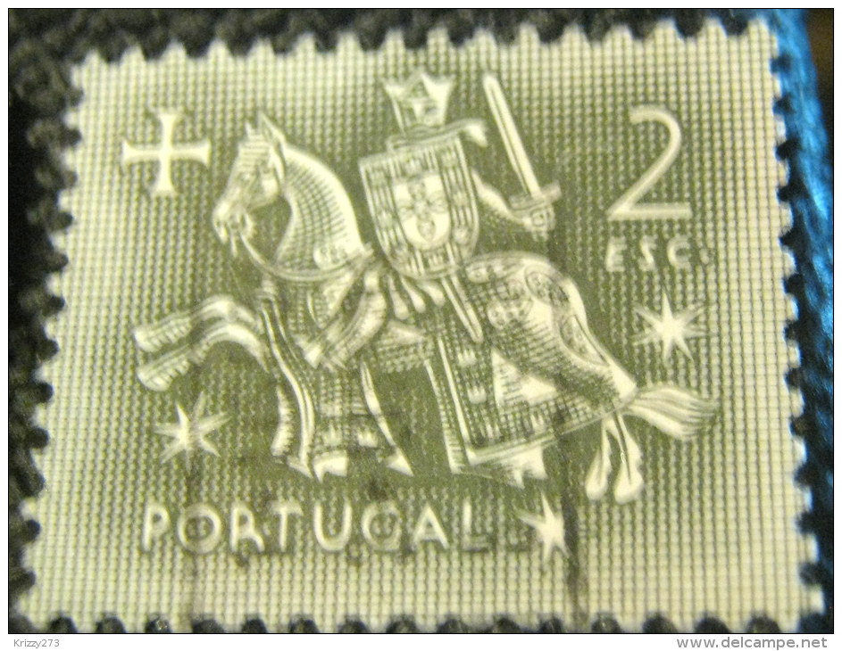 Portugal 1953 Medieval Knight 2esc - Used - Ungebraucht