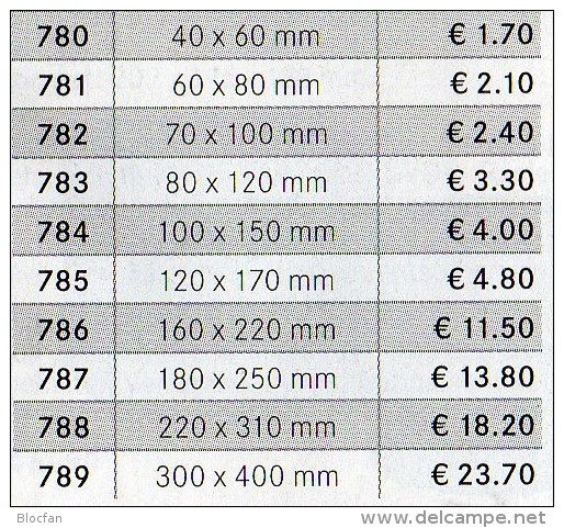 Größte Hüllen Lindner #789 100-Polybeutel Mit Verschluß Neu 24€ Schutz/Einsortieren 300x400mm For Stamp+letter Of World - Buste Trasparenti