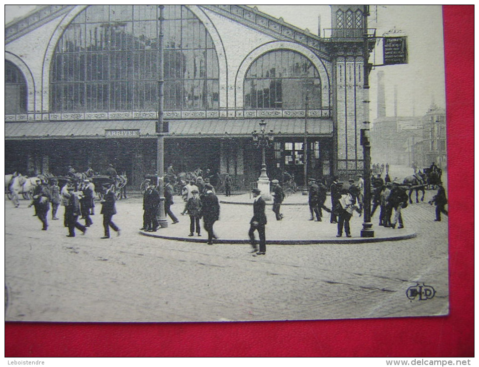 CPA  LE HAVRE   LA GARE ANIMEE  TRAMWAY      VOYAGEE - Station