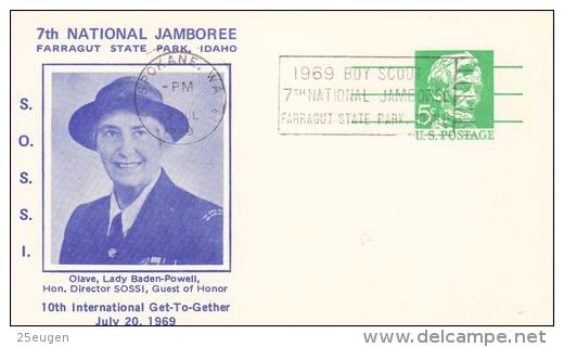 USA 1969 NATIONAL JAMBOREE  POSTCARD WITH POSTMARK - Briefe U. Dokumente