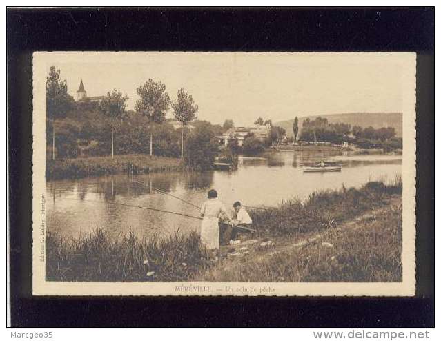 91 Méréville Un Coin De Pêche édit. G.landry  , Pêcheur à La Ligne - Mereville