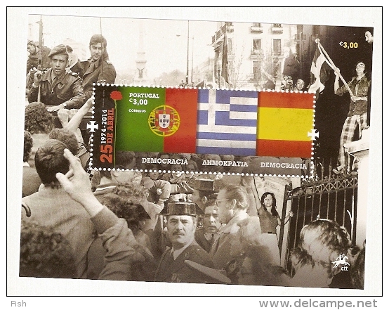 Portugal ** & Dimokratía, Democracy, Democracia, 25 De April Revolution 1974-2014 (6999) - Nuovi