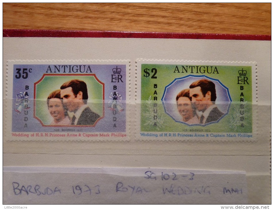 Barbuda 1973 Royal Wedding SG 102-3 MNH - Barbuda (...-1981)