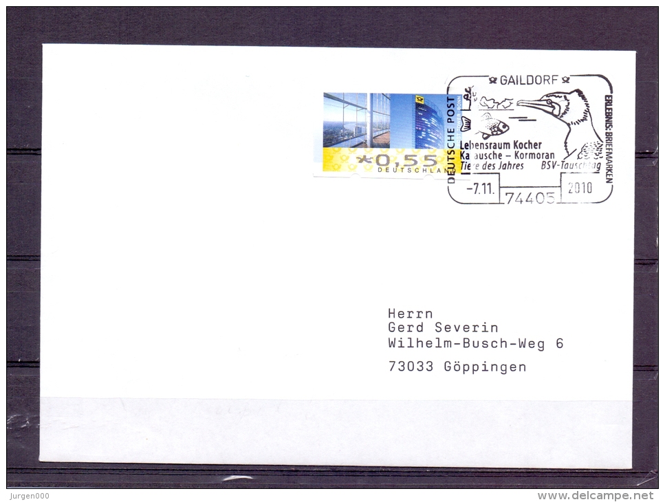 Deutsche Bundespost - Lebensraum Kocher - Gaildorf 7/11/2010  (RM4395) - Pélicans