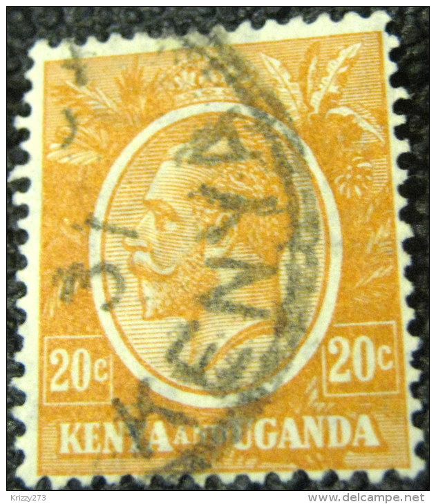 Kenya And Uganda 1922 King George V 20c - Used - Kenya & Oeganda