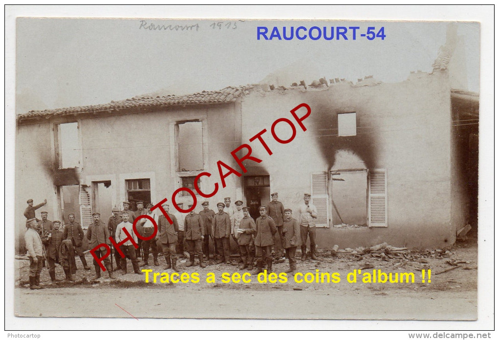 RAUCOURT-Carte Photo Allemande-Guerre14-18-1WK -Militaria-Frankreich-Fra Nce-54- - Nomeny