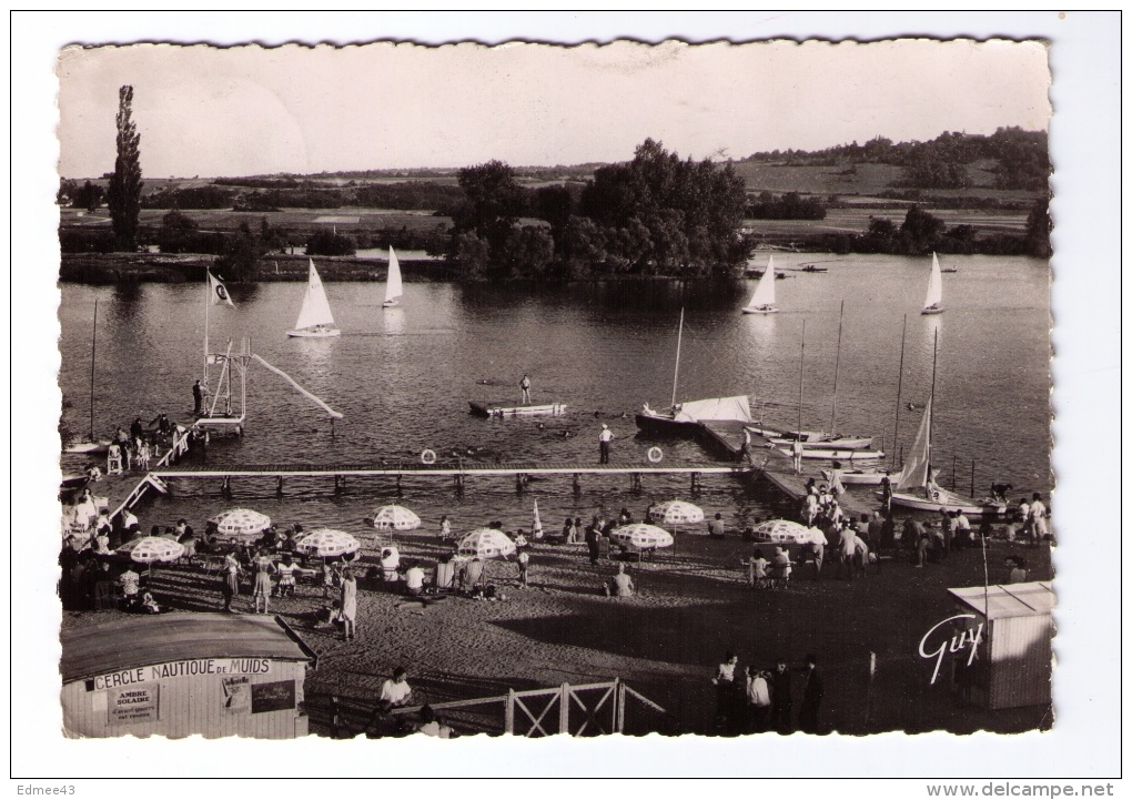 CPM N/B Muids, Cercle Nautique Et Plage, Années 1950, Photo André Leconte, Paris - Muids